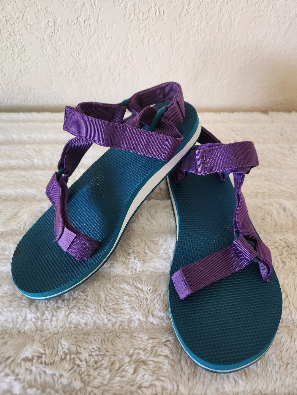 Teva Original Universal Purple Strap Women's Sport Sandals - Teal Footbed